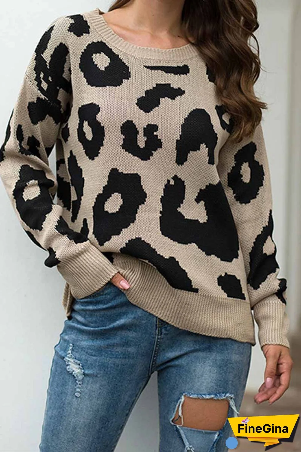 Loose Style Leopard Sweater