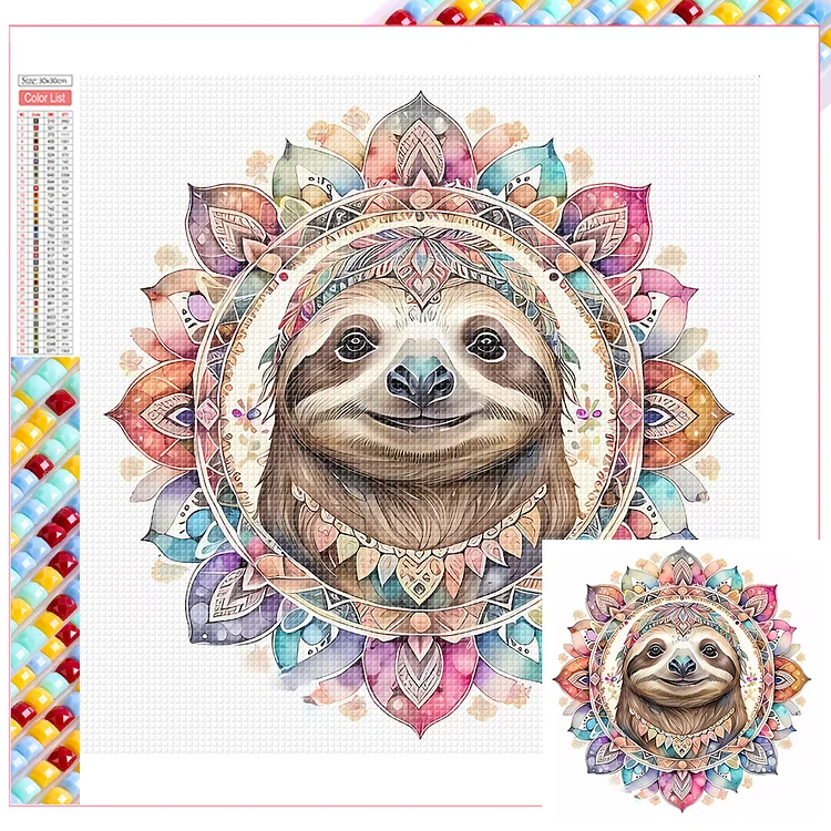 Sloth 30*30CM (Canvas) Full Square Drill Diamond Painting gbfke