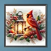 Cardinal 5d bricolage rond full drill dimond peintures kit d&eacute;coration murale pour la maison 40x40cm