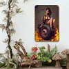 Pin up girl - Panneaux en &eacute;tain m&eacute;tallique(30*40cm)