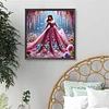 Girl In A Gorgeous Dress-Full Round Diamond Painting 40*40CM