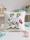 14CT Needle Insert Bag 2 Strands Printed Knitting Threads Pin Pouch with Tassel