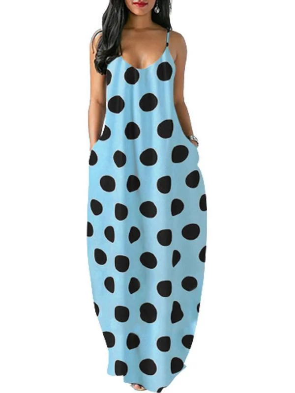 Women Half Sleeve V-neck Solid Color Dress