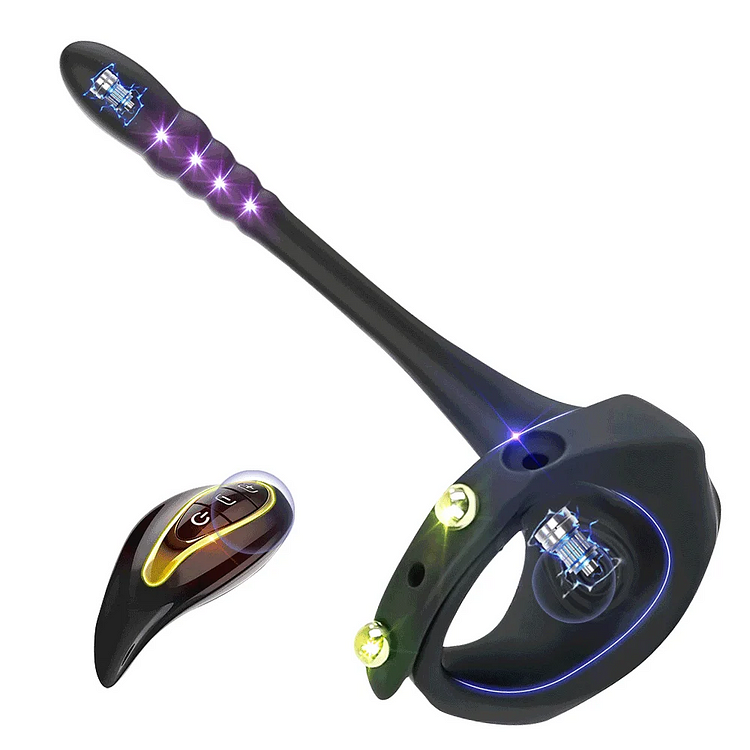 pearlsvibe -  Wireless Remote Control Vibrating Penis Ring With Prostate Massager