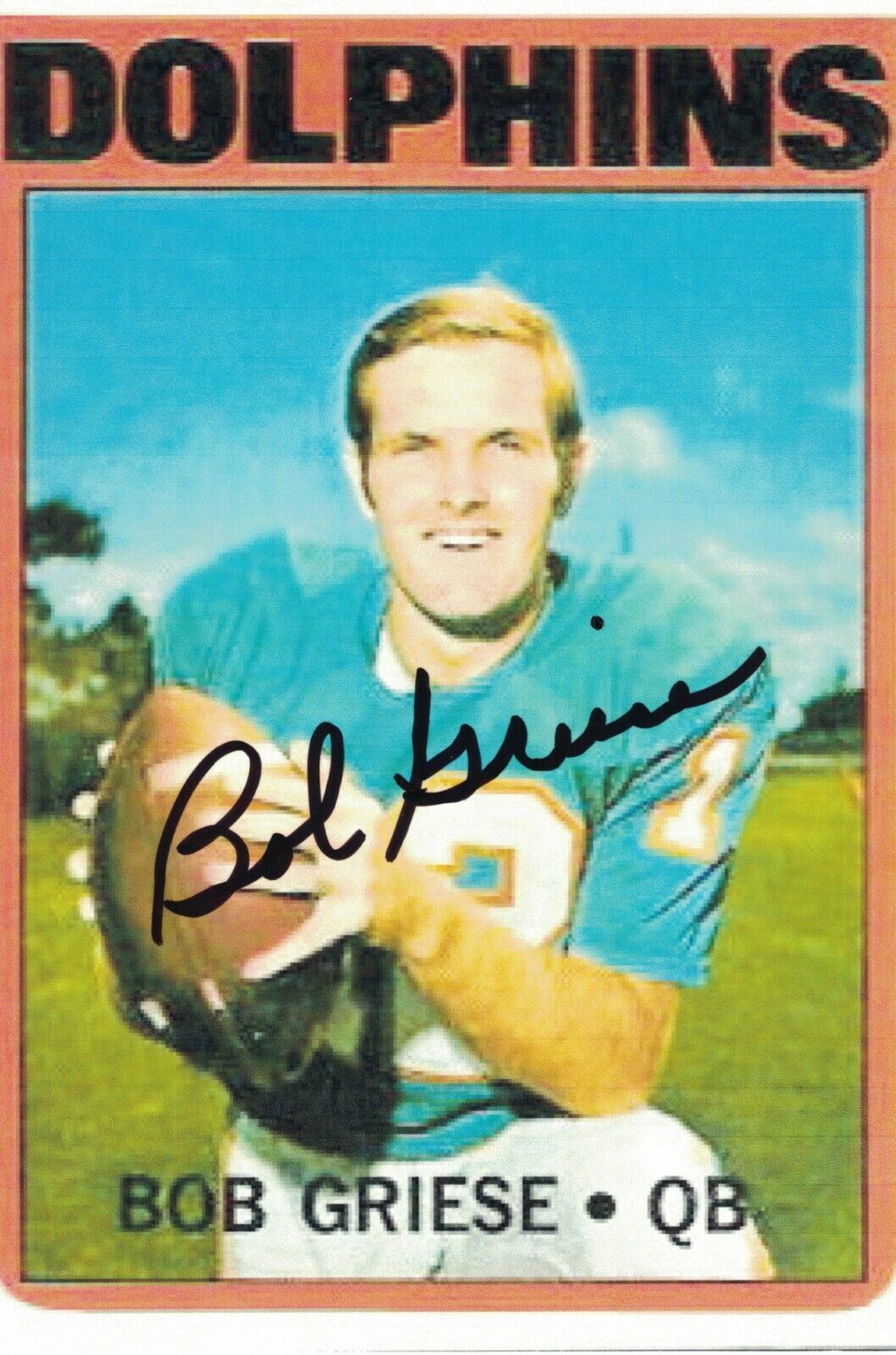 Bob Griese Signed Autographed 4 x 6 Photo Poster painting Miami Dolphins B