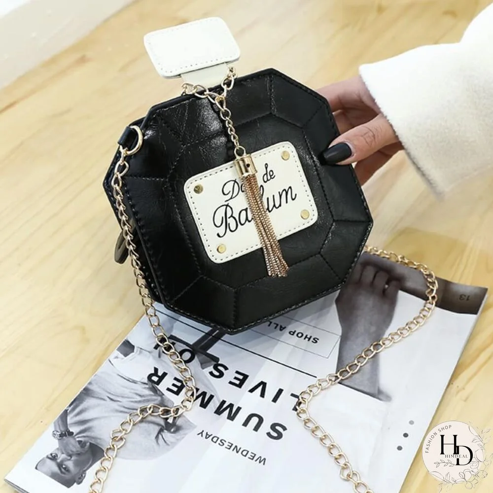 Black Fashion Casual Letter Patchwork Crossbody Bag