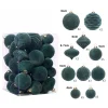 35PCS Christmas Tree Velvet Hanging Decor Balls