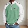 Men's Casual Sports Half-Zip Stand-Collar Sweatshirt