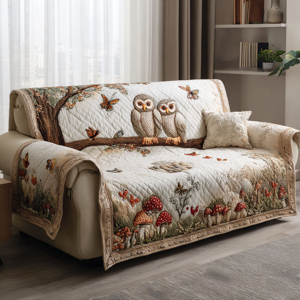 Owl Lover Quilted Sofa Cover NCU0PT10945 everthome