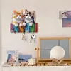 (US Only)Cat Theme DIY Diamond Painting Art Hooks Home Decor Craft Kit for Wall Decor