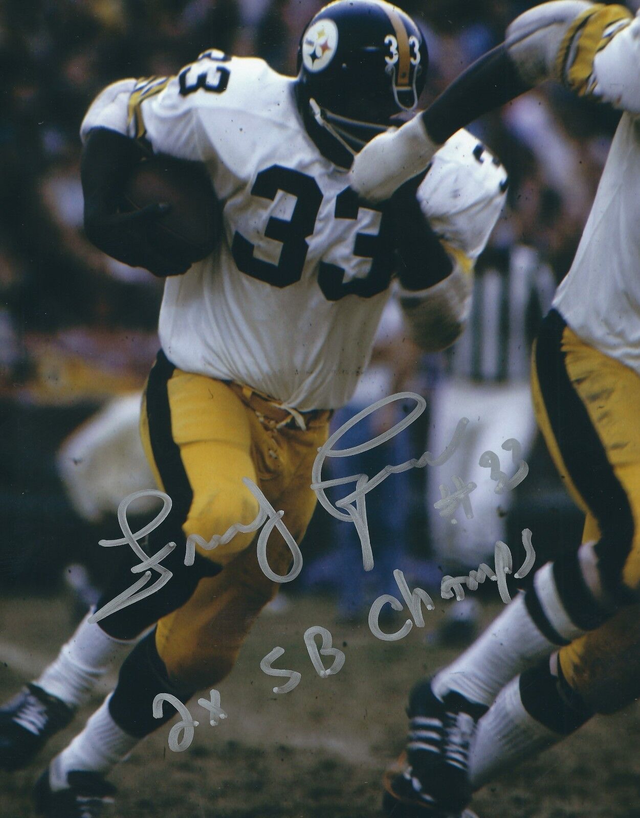 Autographed 8x10 FRENCHY FUQUA 2x SBC Pittsburgh Steelers Photo Poster painting - wShow Ticket