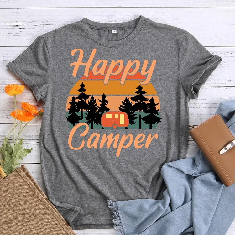 AL™  Happy camper T-Shirt-010827-Annaletters
