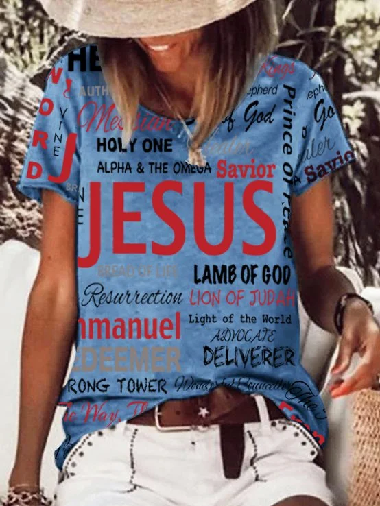 Basics Cotton Blends jesus T-shirt