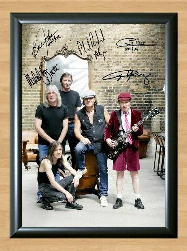 AC AC DC Band Black Ice world Bon Scott Signed Autographed Photo Poster painting Poster Print Memorabilia A3 Size 11.7x16.5