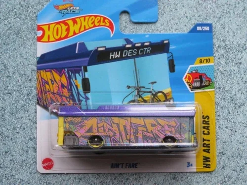 Dronehint Hot Wheels H5D 088 AIN'T FARE bus purple 2025 88/250 CaseD Toy