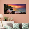 (US Only)Seaside Sunset Oil Paint By Numbers Kits Canvas Picture DIY Wall Drawing 80x40cm