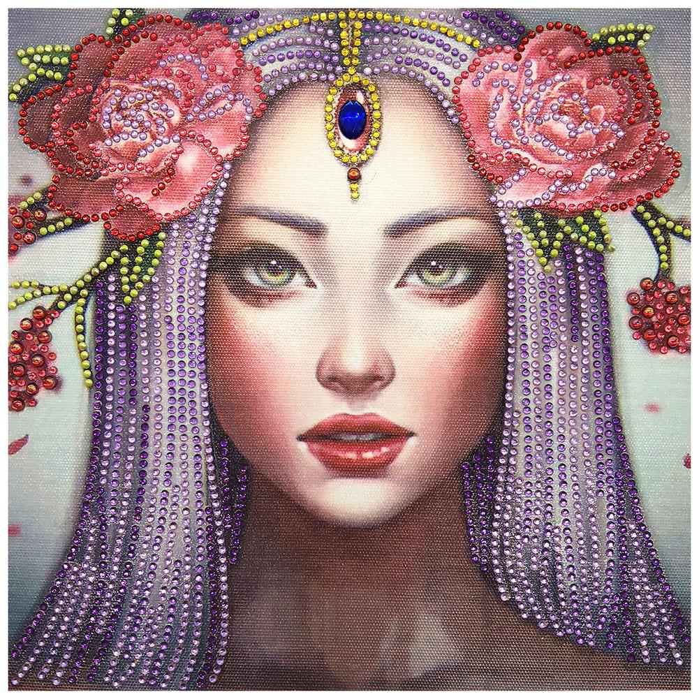

30*30CM-Girl-Special Shaped Diamond Painting, 501 Original