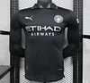 Manchester City 2025-2026 Player Version Away Long Sleeve Black Shirt
