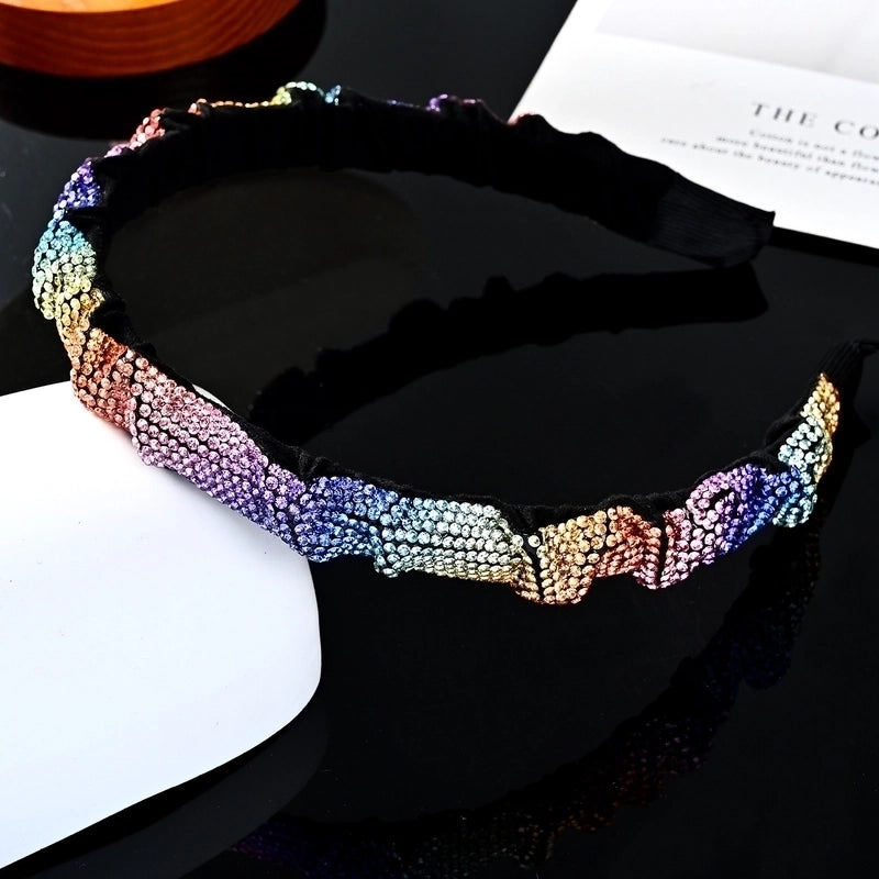 Retro Geometric Rhinestone Hair Band 1 Piece