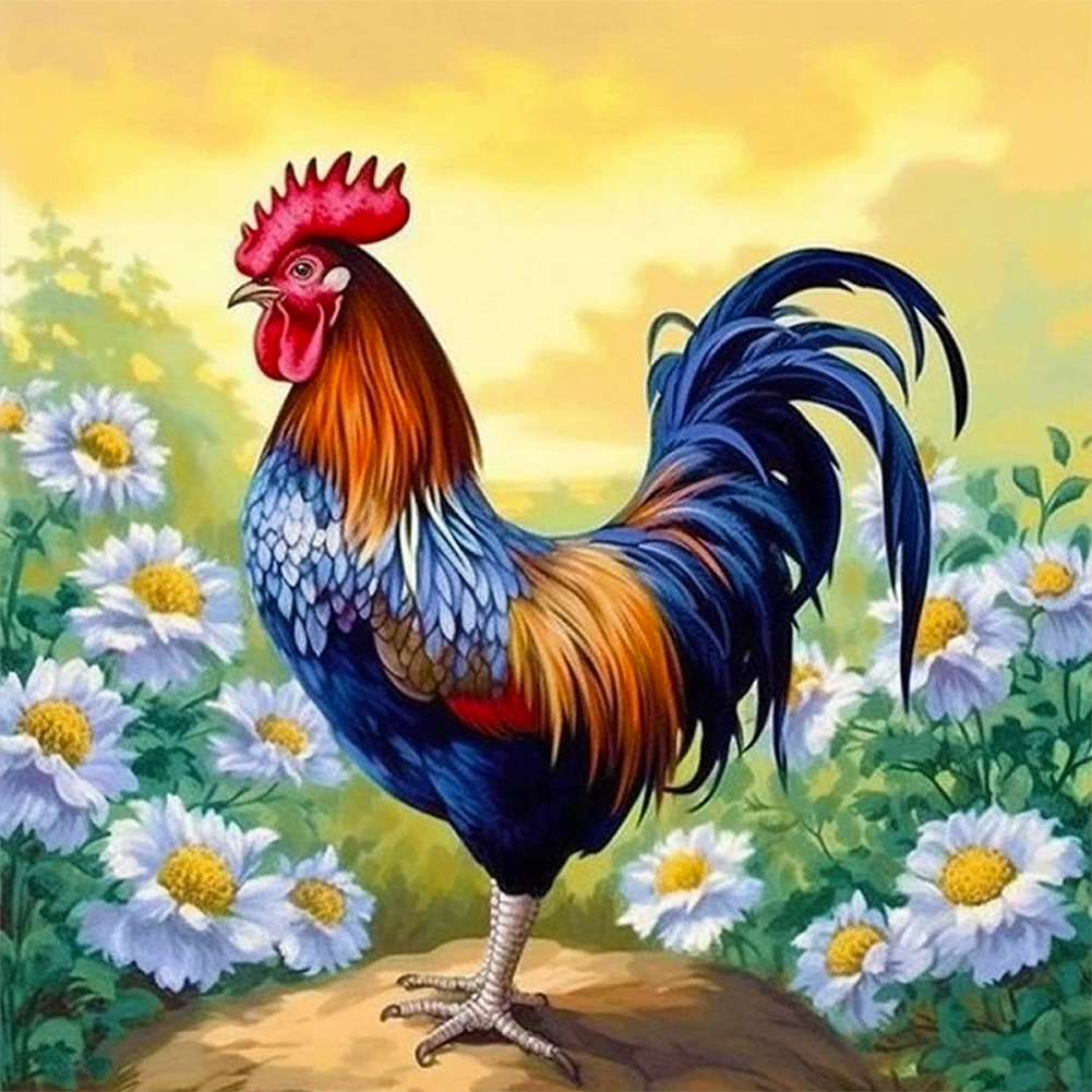 Rooster 30*30CM(Canvas) Full Round Drill Diamond Painting gbfke