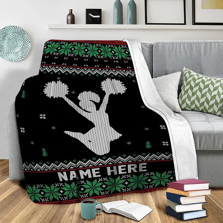 Personalized Cheerleading Blanket|BKKid203[personalized name blankets][custom name blankets]