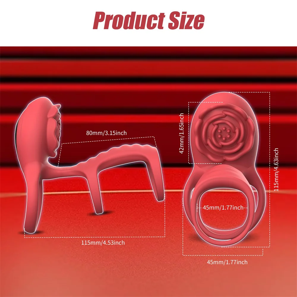 Rose Vibrating Cock Ring Adult Sex Toys With Clitoral G Spot Stimulation Rings For Couple With App Remote Control
