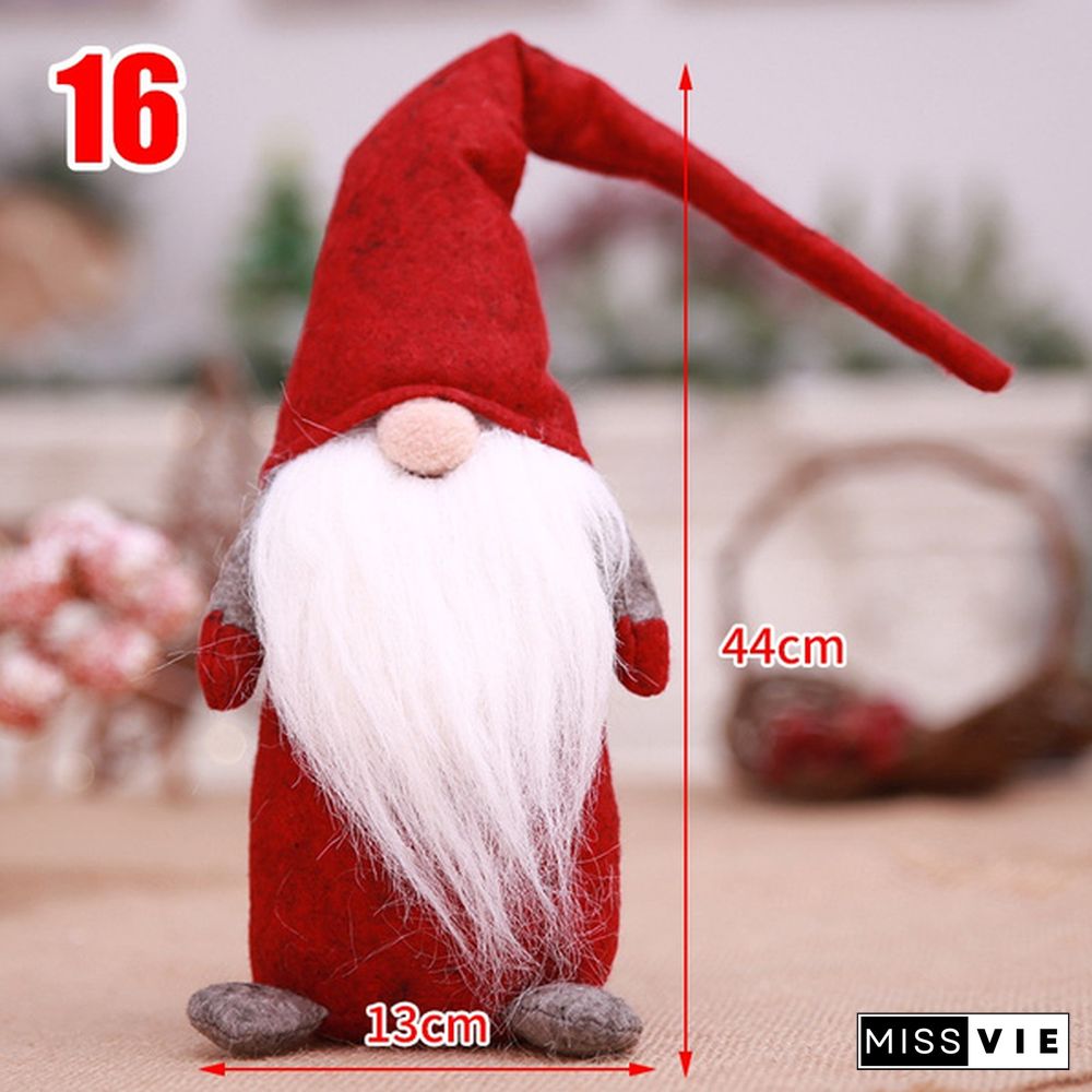 34Styles Elf Doll Ornaments Faceless Plush Doll Rudolph Gnomes Dwarf Santa Claus Swedish Tomte Dwarf