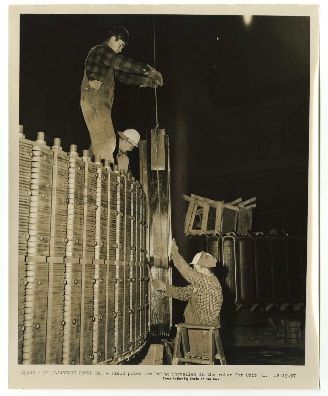 New York Power Authority - Vintage Photo Poster painting St. Lawrence Power Dam - 1957