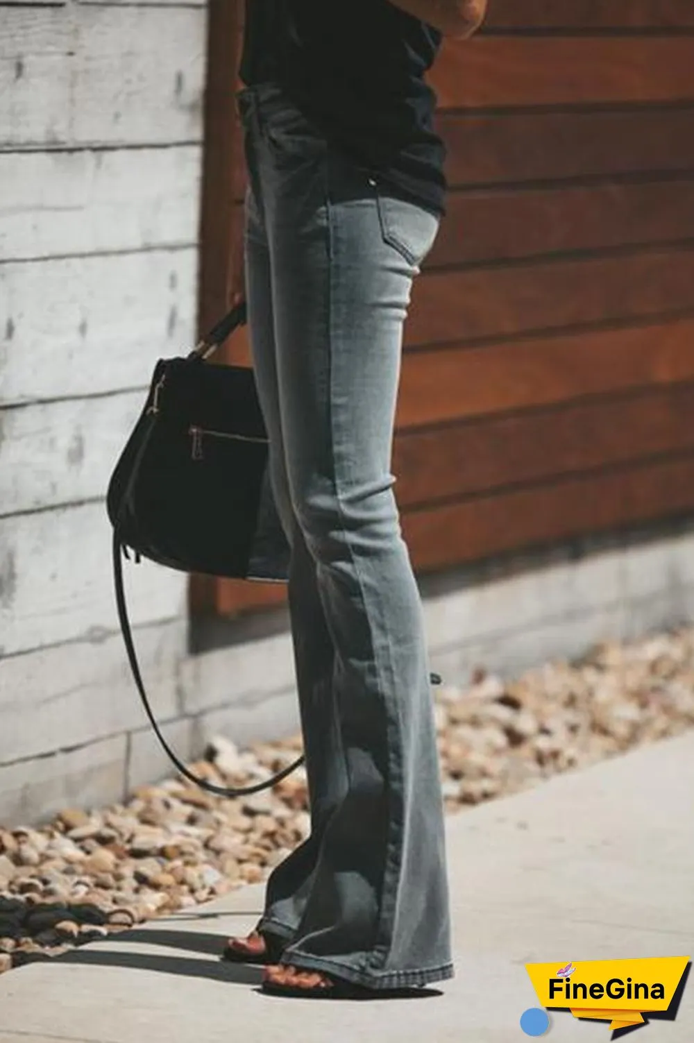 Casual Slim Flared Jeans