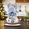 DIY Xmas Angel Diamond Painting Single-sided Wooden Desktop Ornaments