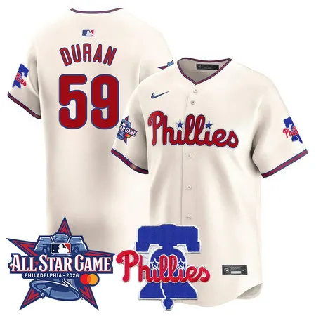 Men's Philadelphia Phillies #59 Jhoan Duran Cream 2026 MLB All-Star Jersey