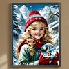 Diamond Painting -DIY Round Drill Girl in the Snow