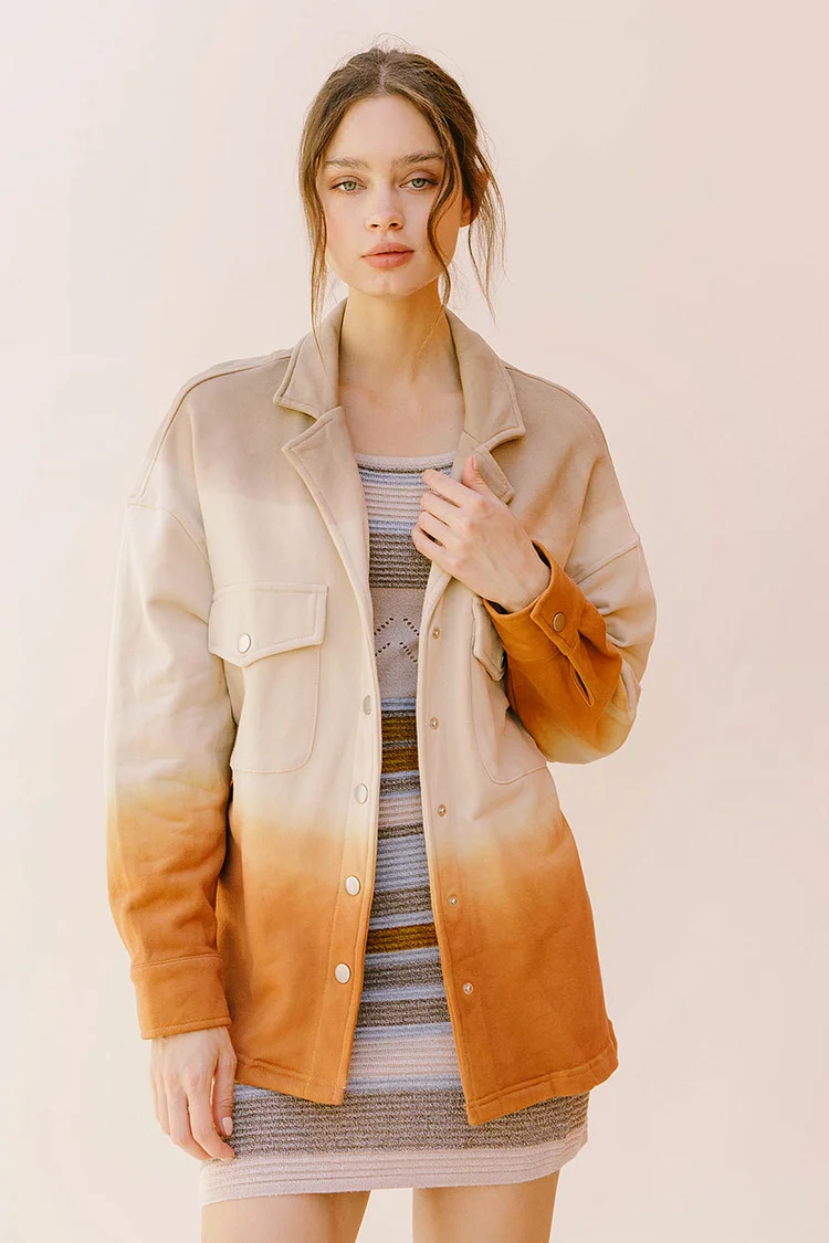 Oversized Brown Ombre Jacket