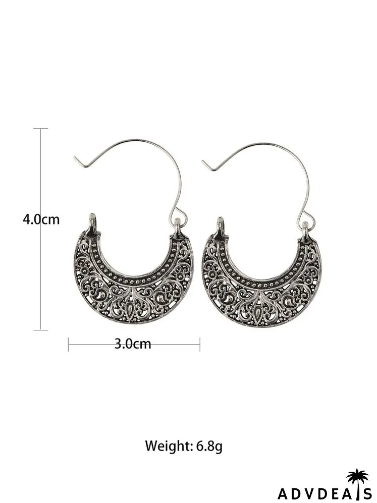 Hollow Out Hoop Earrings