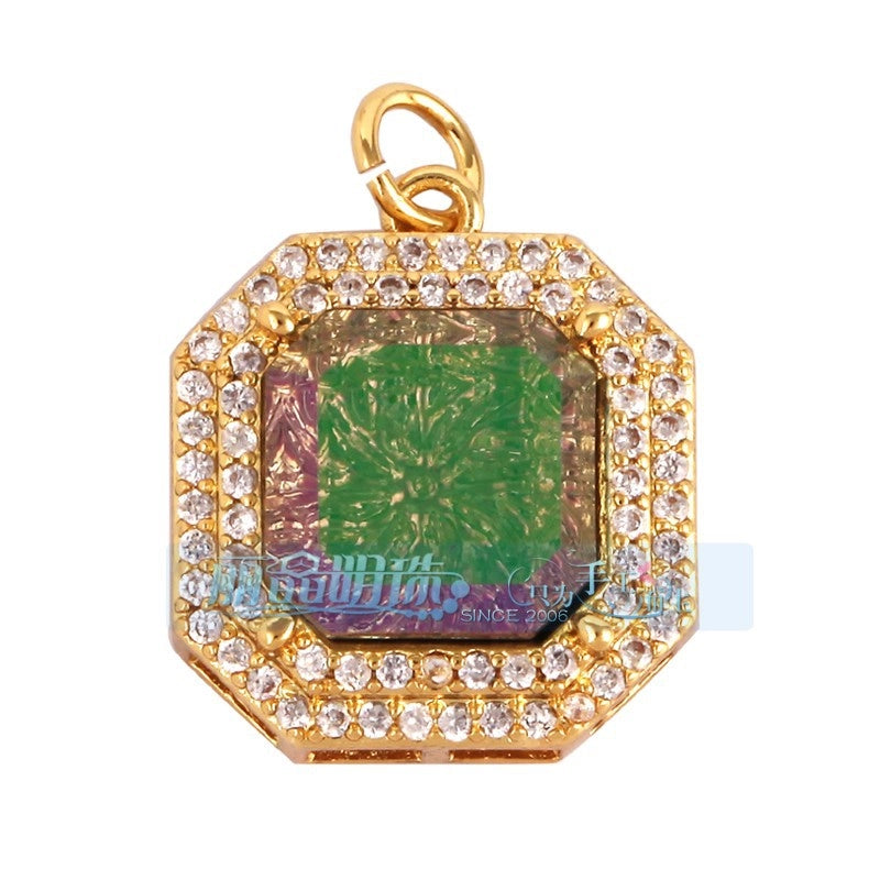 1 Piece Copper Geometric Heart Shape Snowflake Pendant Jewelry Accessories