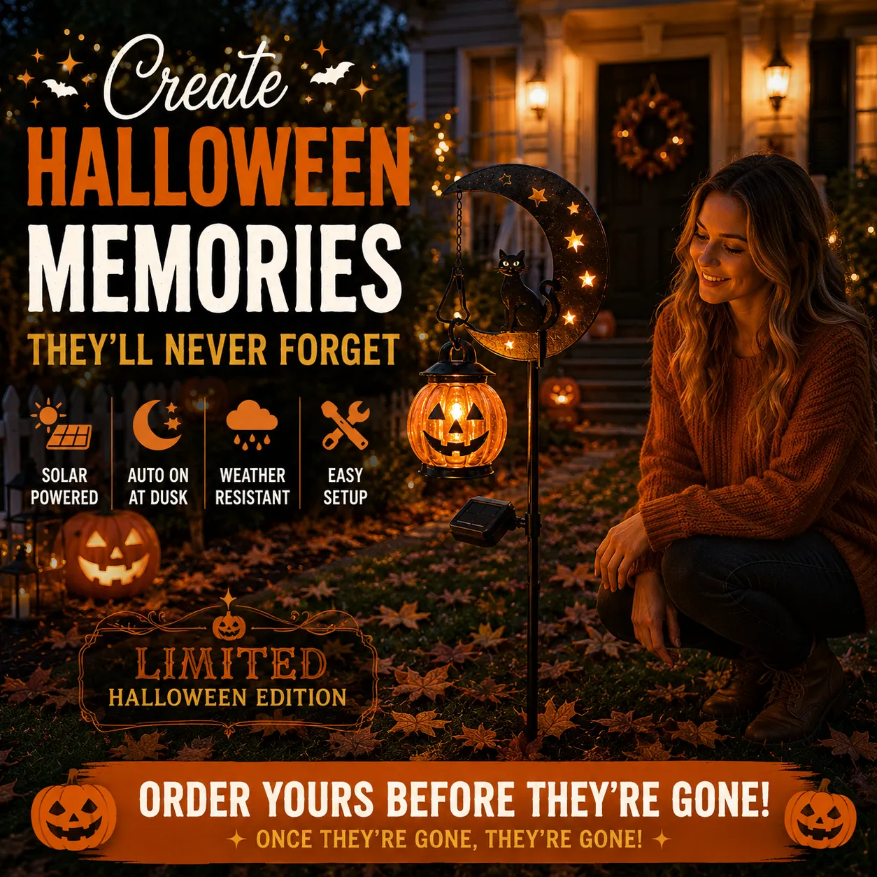 Halloween Garden Stake Lifestyle Scene