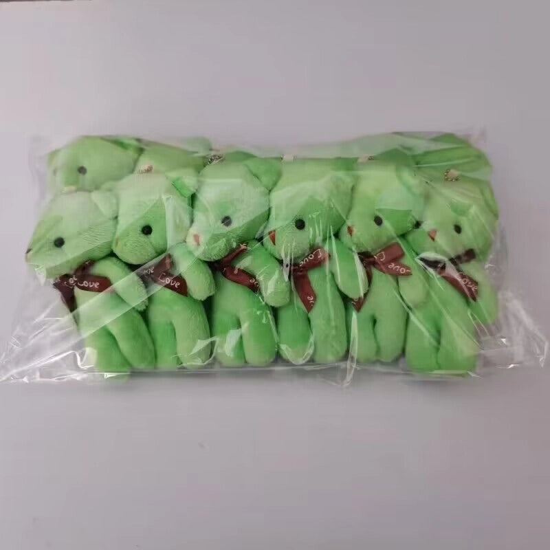 Conjoined Bear Pendant Bouquet Bear Plush Toy Doll Bag Clothes Hanging Accessories Wedding Gift Doll