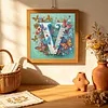 Butterfly Flower V 5D Partial Drill DIY Diamond Painting Kit 30*30cm