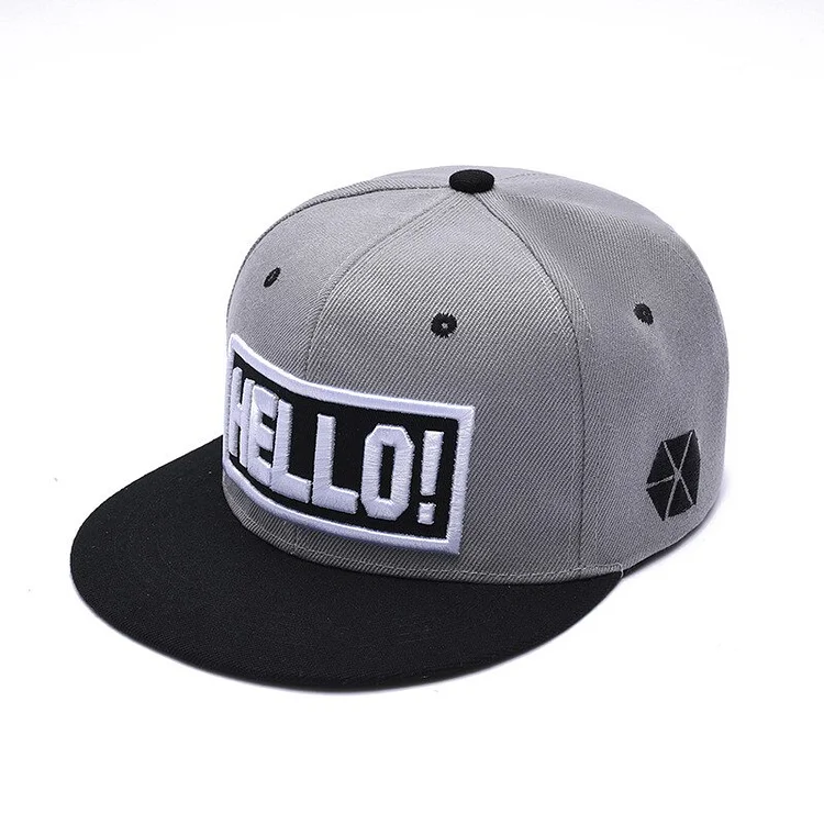 Mens Hip Hop Baseball Cap Embroidered HELLO Peaked Cap Sun Hats for Men Kpop Hat Designer Cap Men KINGONEDOM