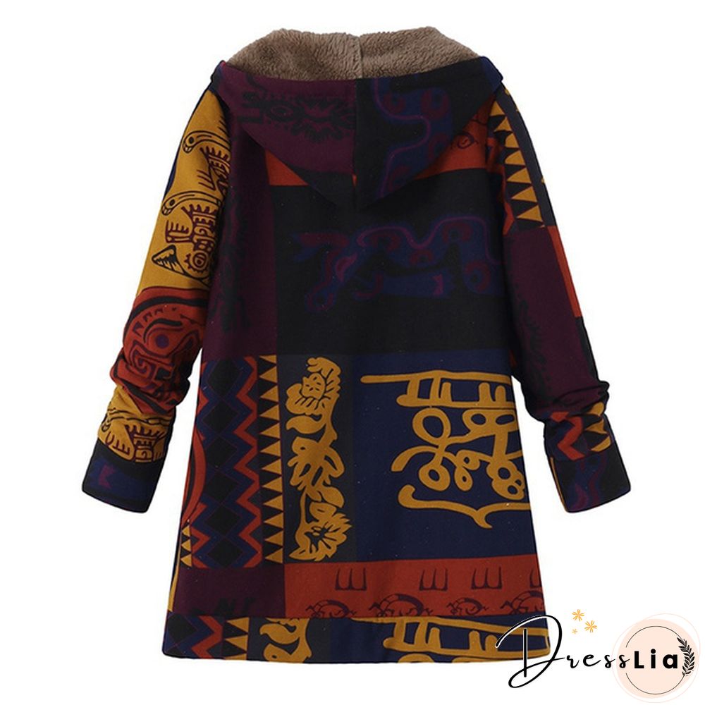 Oversize Women Hooded Long Sleeve Fluffy Fur Fleece Cozy Zipper Coat Outwear