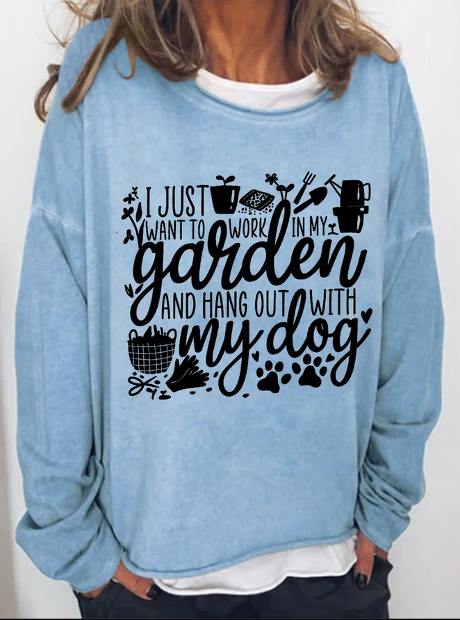 I Just Want To Work In My Garden Printed Women's T-shirt