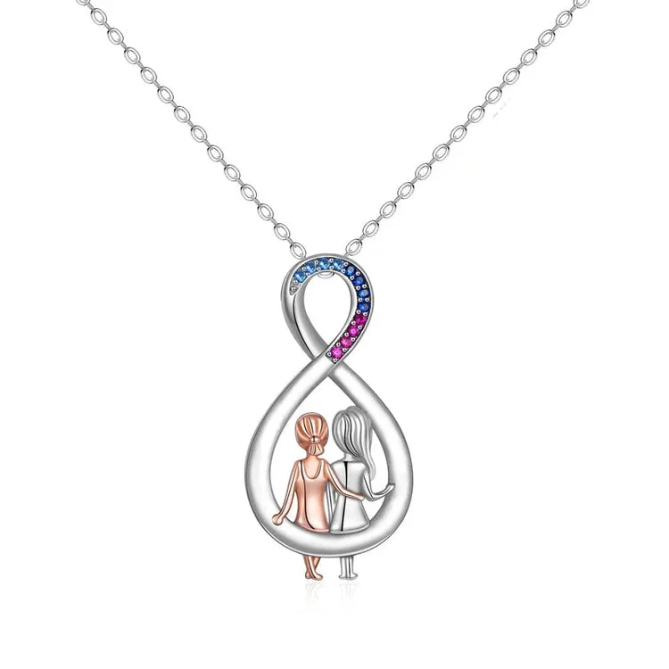 For Friend - S925 Sometimes We Just Call Angels Best Friend Forever Colourful Silver Pendant Necklace