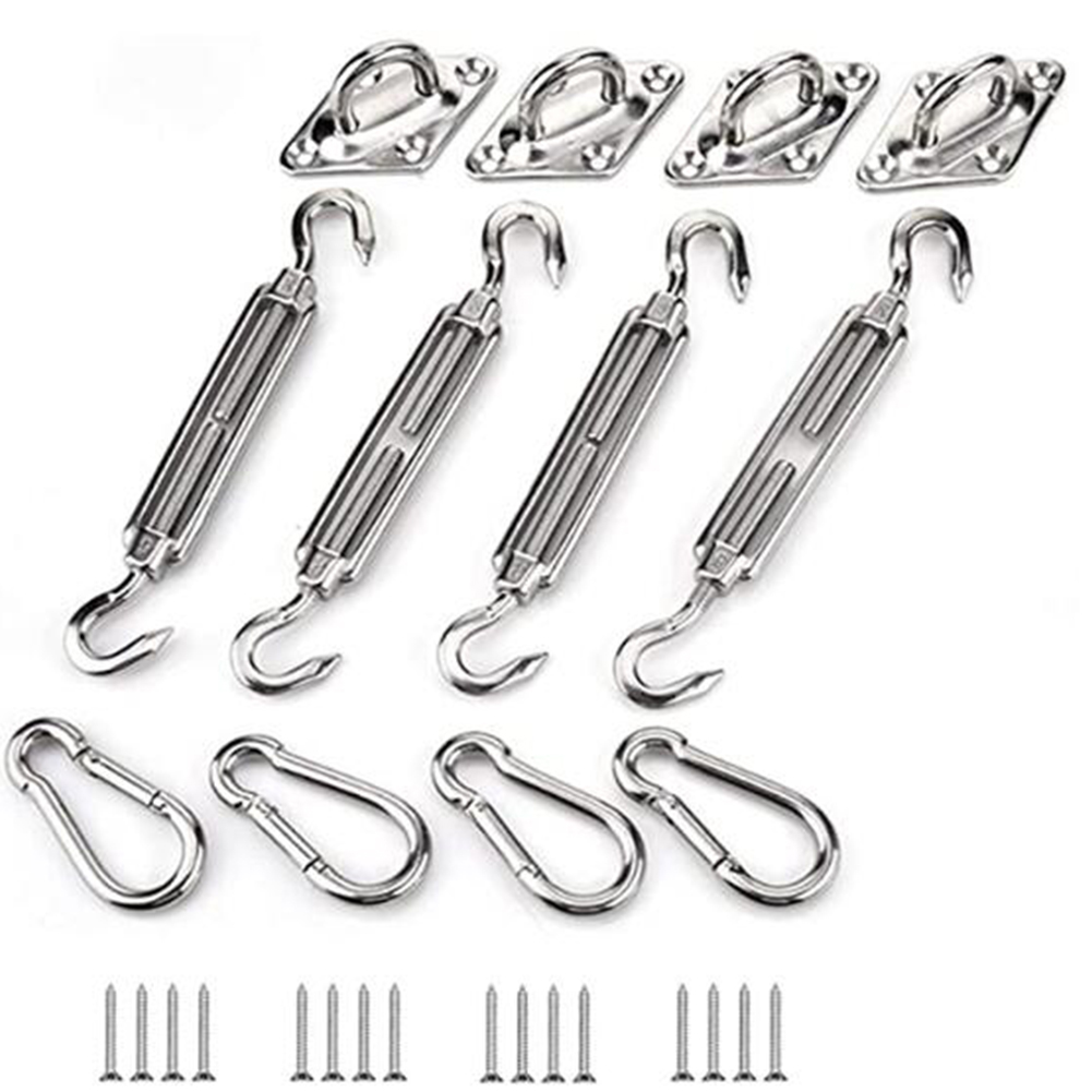 

4pcs Sun Shade Sail Installation Hardware Kit for Rectangle Tent Awning, 501 Original