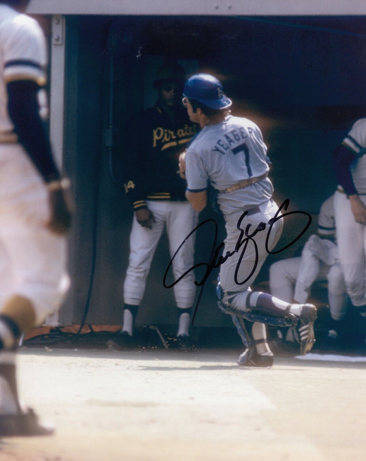 Steve Yeager #0 8x10 Signed Photo Poster painting w/ COA Los Angeles Dodgers