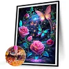 (40*60cm)Roses Butterfly - Round AB Drill Diamond Painting