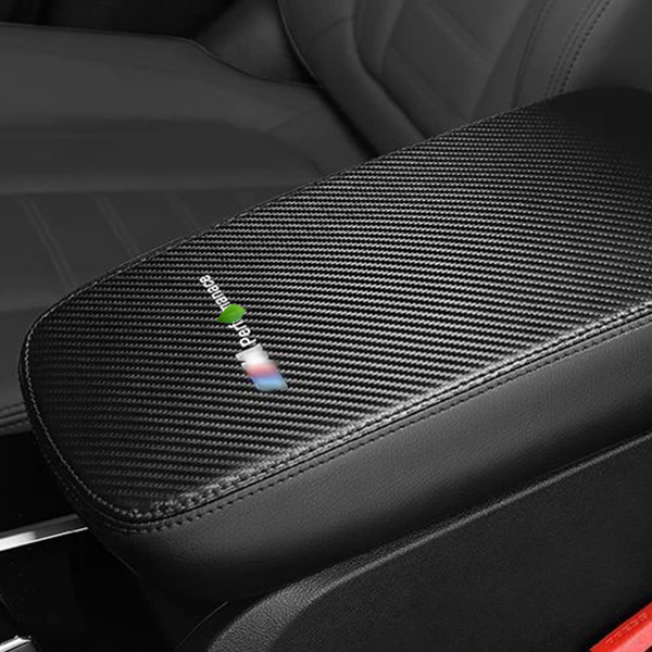 Car Carbon Fiber Central Armrest Protective Cover