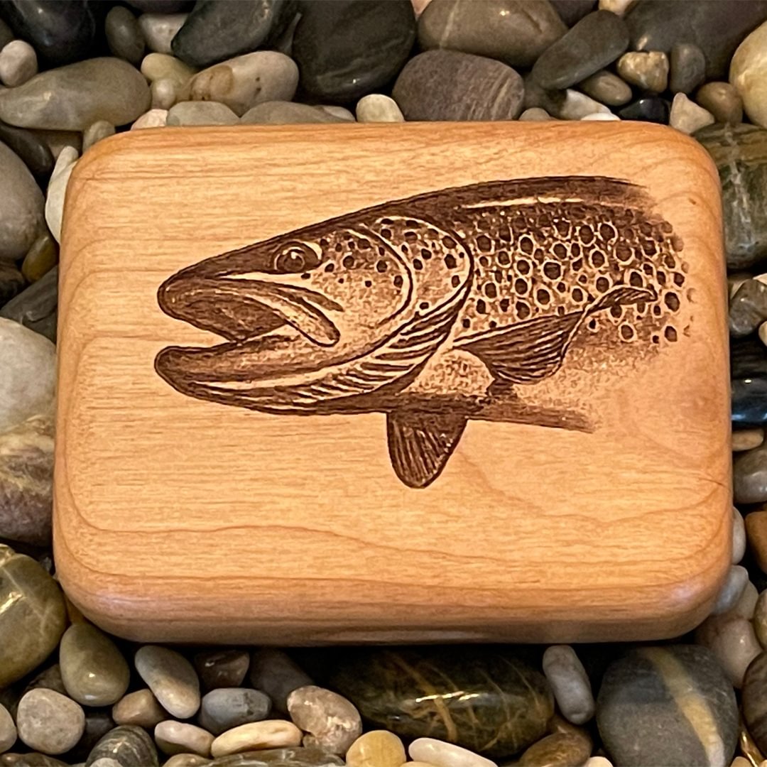 Father's Day HOT SALE-Engraved Fly Fishing Box for fishing lover