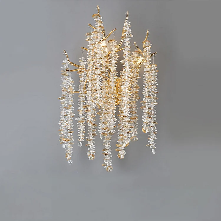Modern Light Luxury Tree Branch Crystal 3-Light Wall Sconce Lamp Vjlight