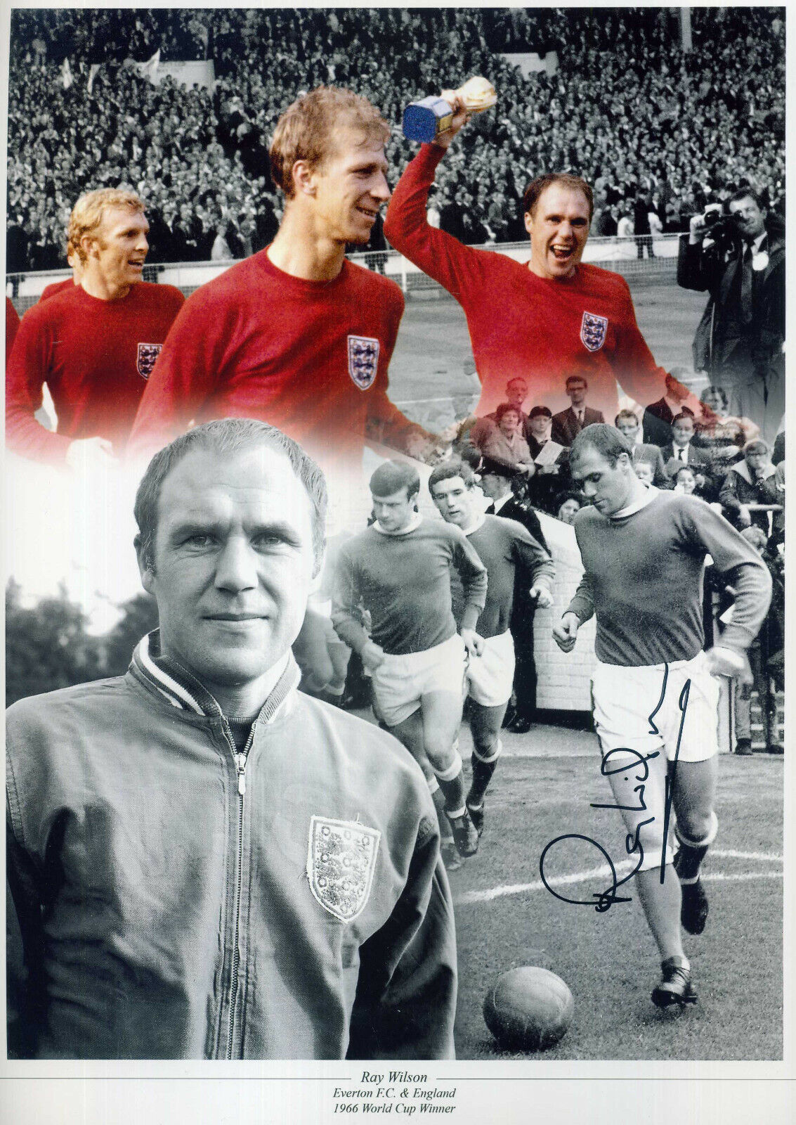 RAY WILSON Signed Photo Poster paintinggraph - Everton & England World Cup 1966 Preprint