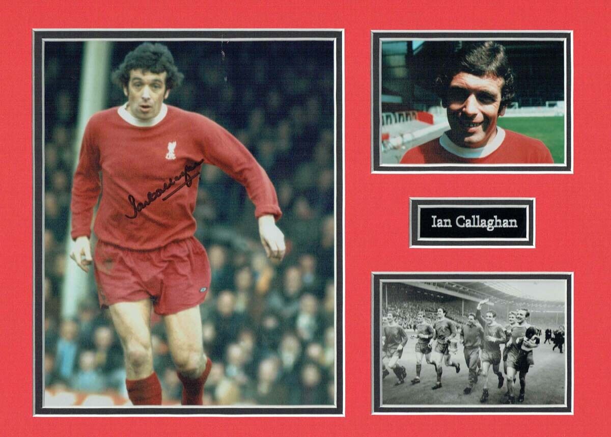 Ian CALLAGHAN Liverpool Legend Signed & Mounted Photo Poster painting Display AFTAL COA